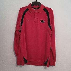 Georgia Bulldog LS Nike Dri-Fit Polo
